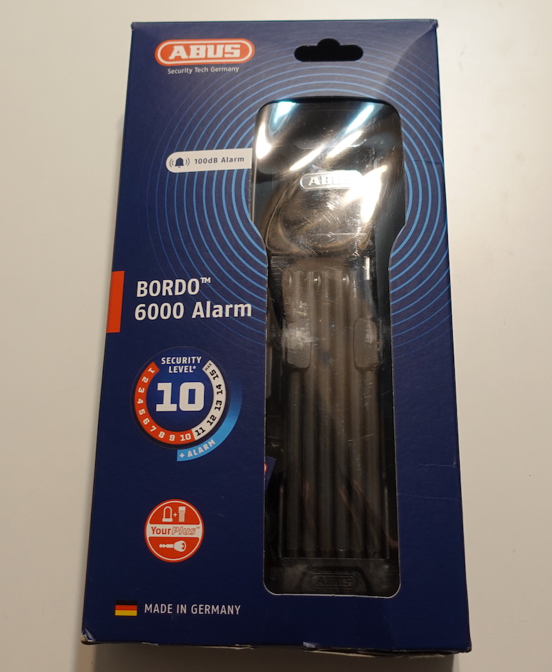 Abus Bordo 6000 Alarm Bike Lock Unboxing 1