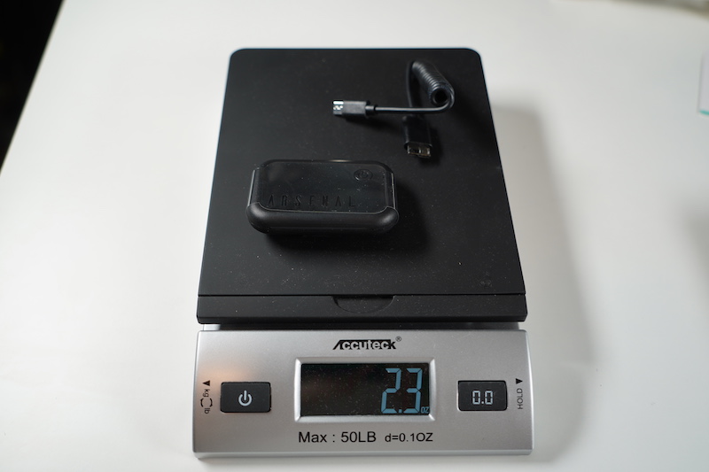 Weight of the Arsenal with camera cord