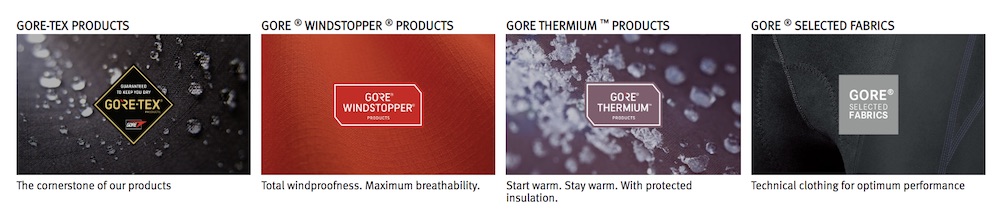 Gore Wear Gortex Gore Windstopper Gore Thermal