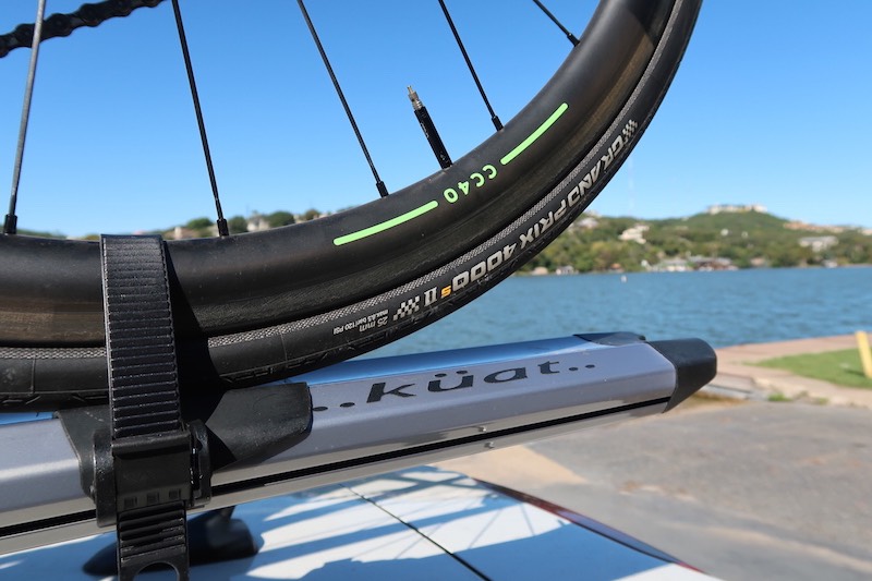 Kuat Trio Fork Mount Bike Rack Review Rear Security Strap