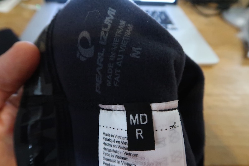Pearl Izumi Thermal Arm Leg Size R L Tag JPG