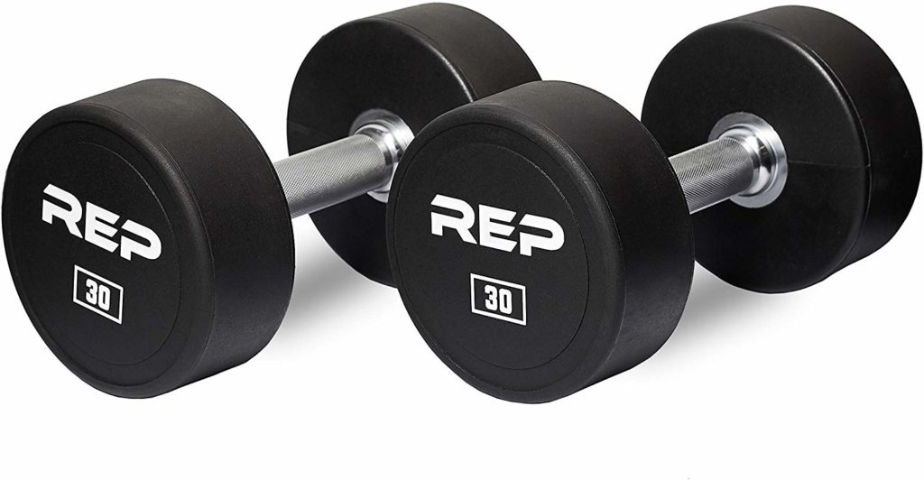 Rep Fitness 30 pound Urethane dumbbells