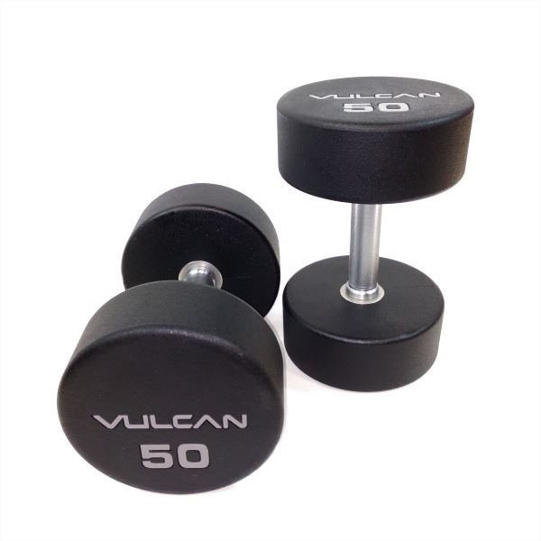 Vulkan 50 pound urethane dumbbells