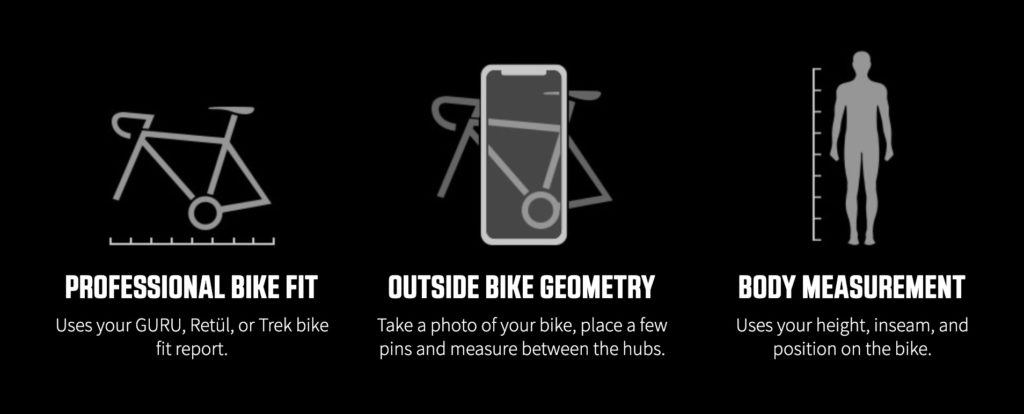 Wahoo Bike Fit 3 Options