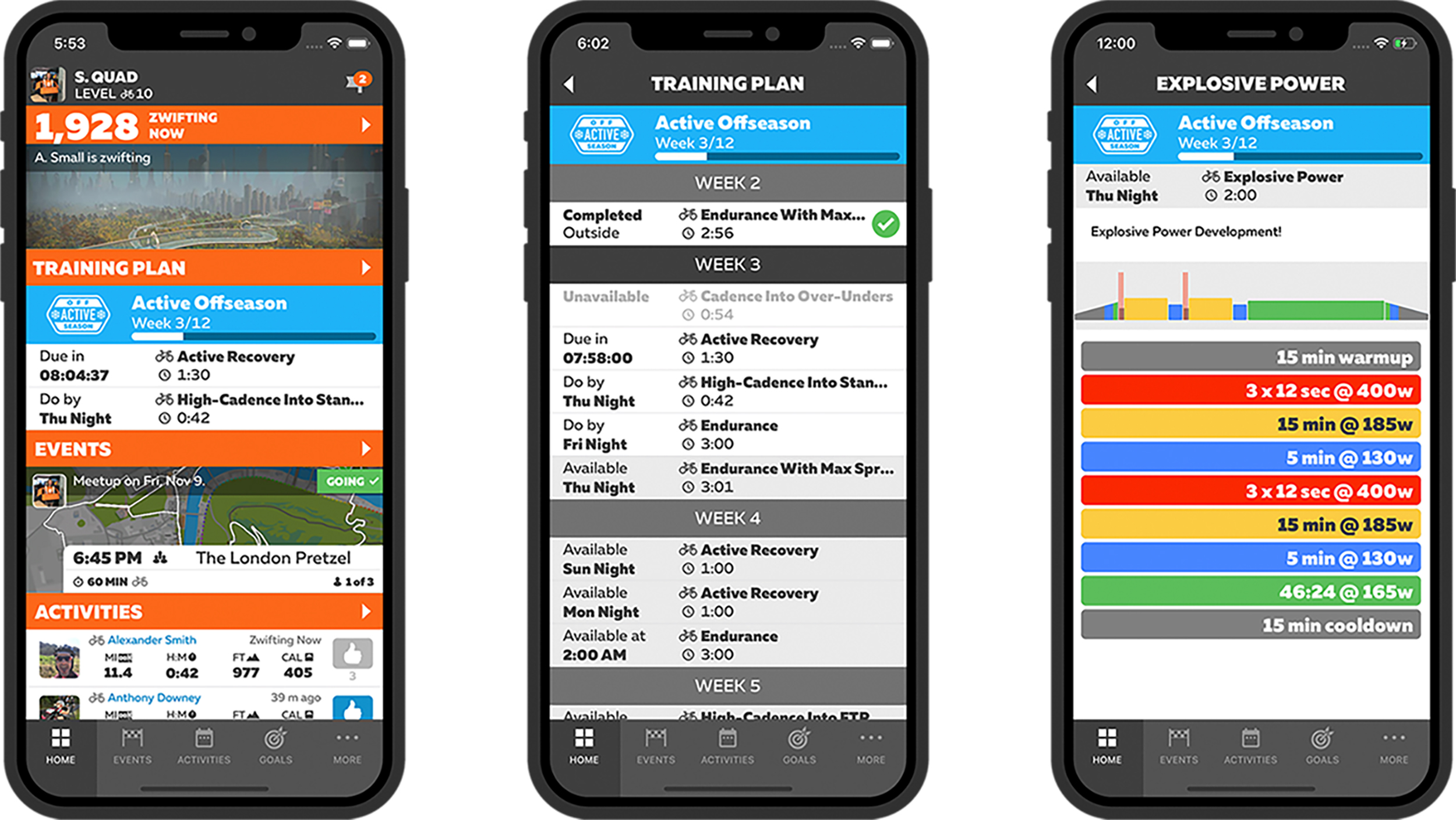 Zwift Companion 3.0 Application Release Full Training Plan View