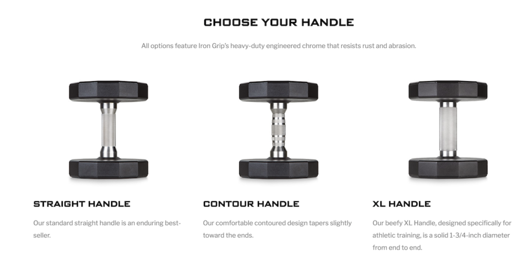 Types of Iron Grip Dumbbells