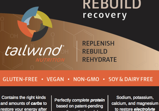 Tailwind Nutrition Rebuild Recovery Mix Review (2018)